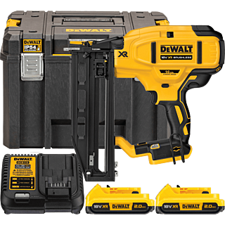 DEWALT 18V XR Aku dokončovacia klincovačka 16 Ga, 32-63 mm, 2x 2,0 Ah