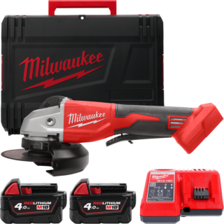 MILWAUKEE M18™ 125 mm uhlová brúska s lopatkovým spínačom