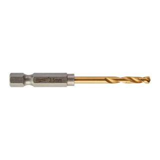 MILWAUKEE Vrták do kovu RED HEX SHOCKWAVE™ HSS-G TiN O 3,5 mm 2ks