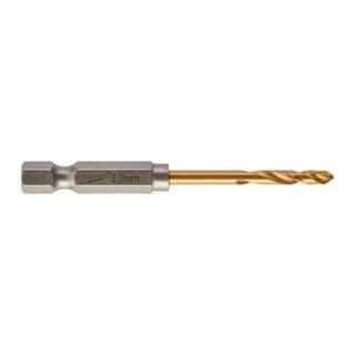 MILWAUKEE Vrták do kovu RED HEX SHOCKWAVE™ HSS-G TiN O 3,2 mm 2ks