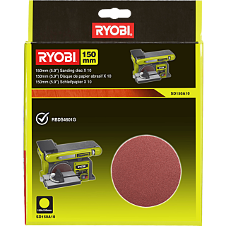 RYOBI Brúsne kotúče 150 mm do stacionárnej brúsky, zrnitosť 80 - 10 ks