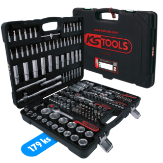 KS TOOLS Gola sada 1/4"+3/8"+1/2" - 179 - dielna