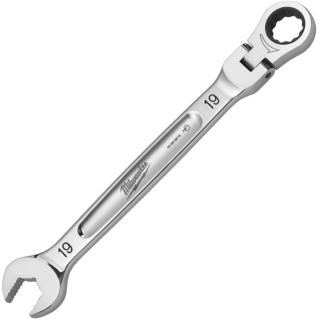 MILWAUKEE Račňový očkoplochý kľúč MAXBITE™ s kĺbom 19 mm