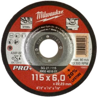 MILWAUKEE Brúsny kotúč PRO+ SG27 115 × 6 mm