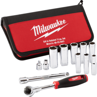 MILWAUKEE Sada račne 3/8" a nástrčných kľúčov 12 ks