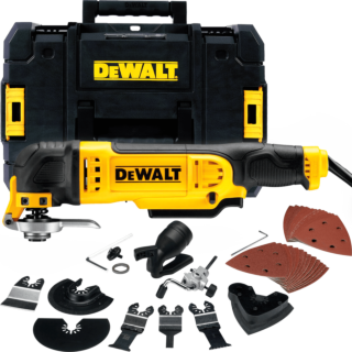 DEWALT Elektrická oscilačná brúska + sada príslušenstva, 300 W