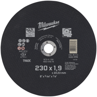 MILWAUKEE Rezný kotúč TRADE SCS 41/230 x 1,9 mm