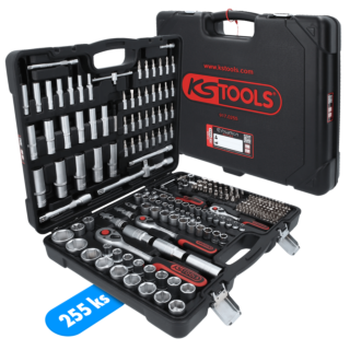 KS TOOLS Gola sada 1/4"+3/8"+1/2" - 255 - dielna