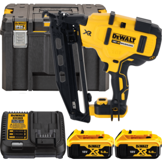 DEWALT 18V XR Aku dokončovacia klincovačka 32-63 mm, 2x 5,0 Ah