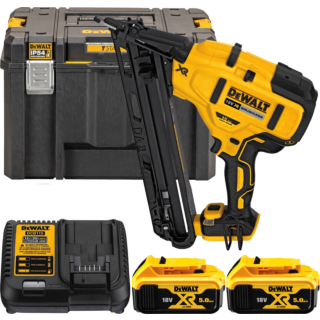 DEWALT 18V XR Aku dokončovacia klincovačka 32-63 mm, 2 x 5,0 Ah