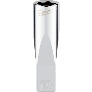MILWAUKEE Nástrčný kľúč 1/4" - Hex 10 CHROME™ predĺžený