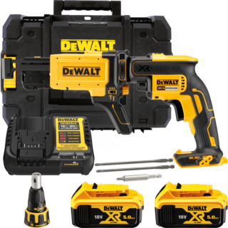 DEWALT 18V XR Aku skrutkovač na sadrokartón, 2x 5,0 Ah