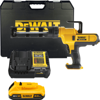 DEWALT 18V XR Aku vytláčacia pištoľ na kartuše 300 - 310 ml, 1x 2,0 Ah