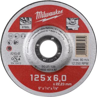 MILWAUKEE Brúsny kotúč Contractor SG27 125 × 6 mm