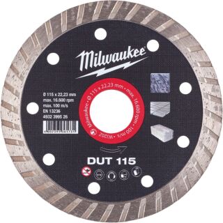 MILWAUKEE Diamantový kotúč DUT 115 × 22,2 mm