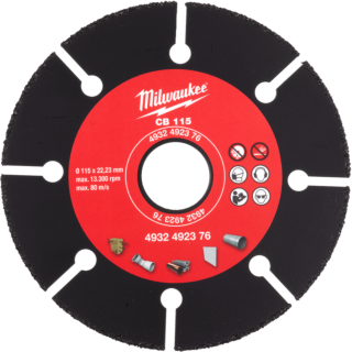 MILWAUKEE Karbidový koťúč 115 mm