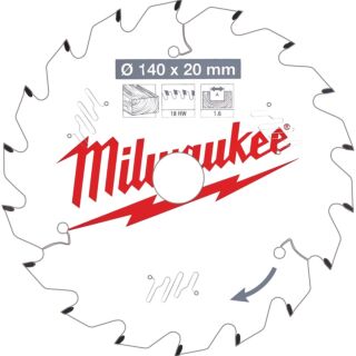 MILWAUKEE Pílový kotúč drevo 140X20X1.6X18ATB