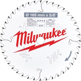 MILWAUKEE Pílový kotúč drevo 165X15.87X1.6X40ATB