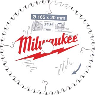 MILWAUKEE Pílový kotúč drevo 165X20X2.2X48ATB
