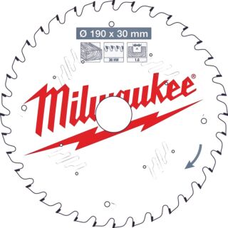 MILWAUKEE Pílový kotúč drevo 190X30X1.6X36ATB
