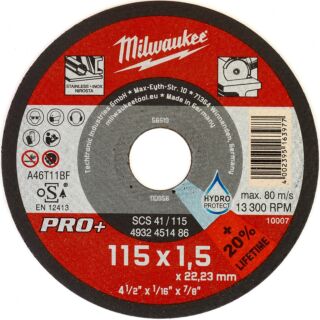 MILWAUKEE Rezný kotúč PRO+ SCS 41/115 × 1,5 mm