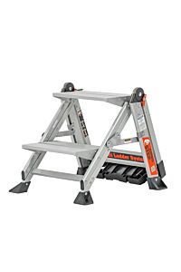 LittleGiant Hlikíkové schodíky JUMBO STEP™, 2-stupňový s madlom