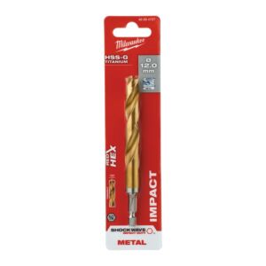 MILWAUKEE Vrták do kovu RED HEX <strong>SHOCKWAVE</strong>™ HSS-G TiN O 12 mm