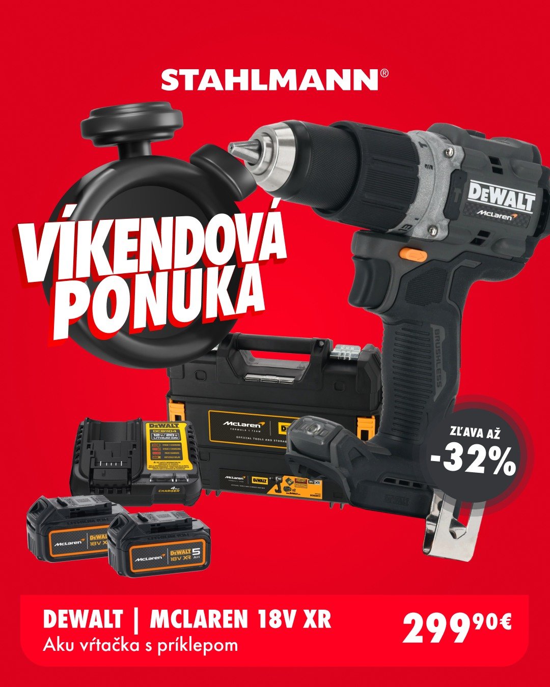 Cez víkend za menej! Limitovaná edícia náradia DeWalt x McLaren, aku uhlová brúska s posuvným spínačom a puzdro na vŕtačku s 13 vreckami. 
Link v bio ↗️.
.
#work #worktools #welovetools #dewalt #dewaltmclaren #toughbuilt #milwaukee #akcia #zlava #vikendovka #vikendovaponuka