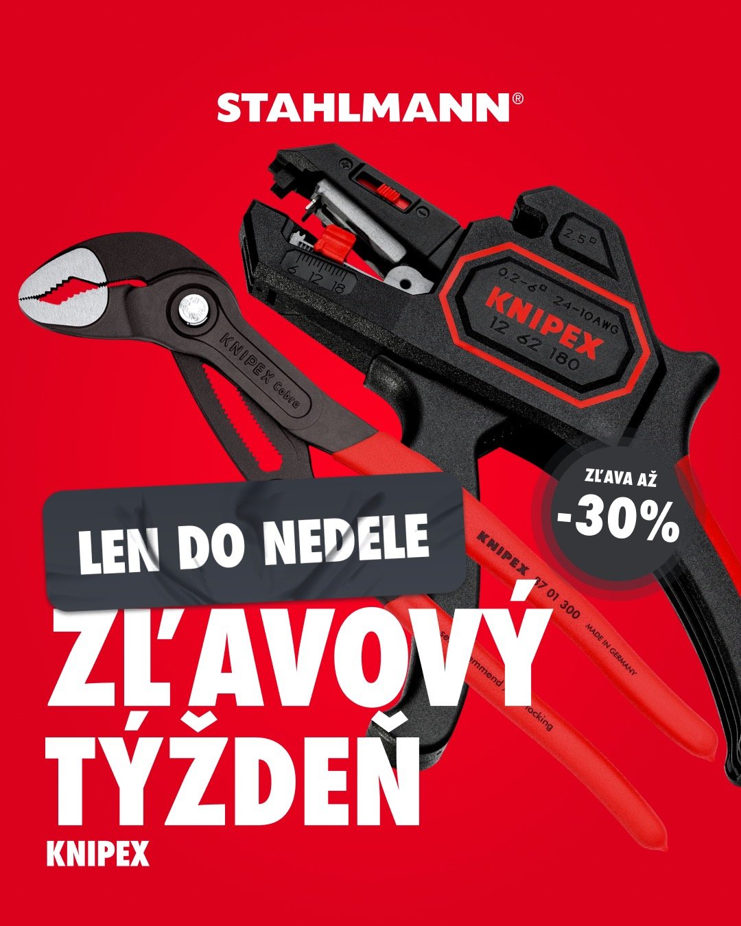 Využi posledné dni 30% zliav na kúpu kvalitného ručného náradia KNIPEX. Link v bio ↗️.
.
#stahlmann #work #welovetools #worktools #tools #knipex #knipextools #rucnenaradie #zlava #sale #akcia #nemeckakvalita