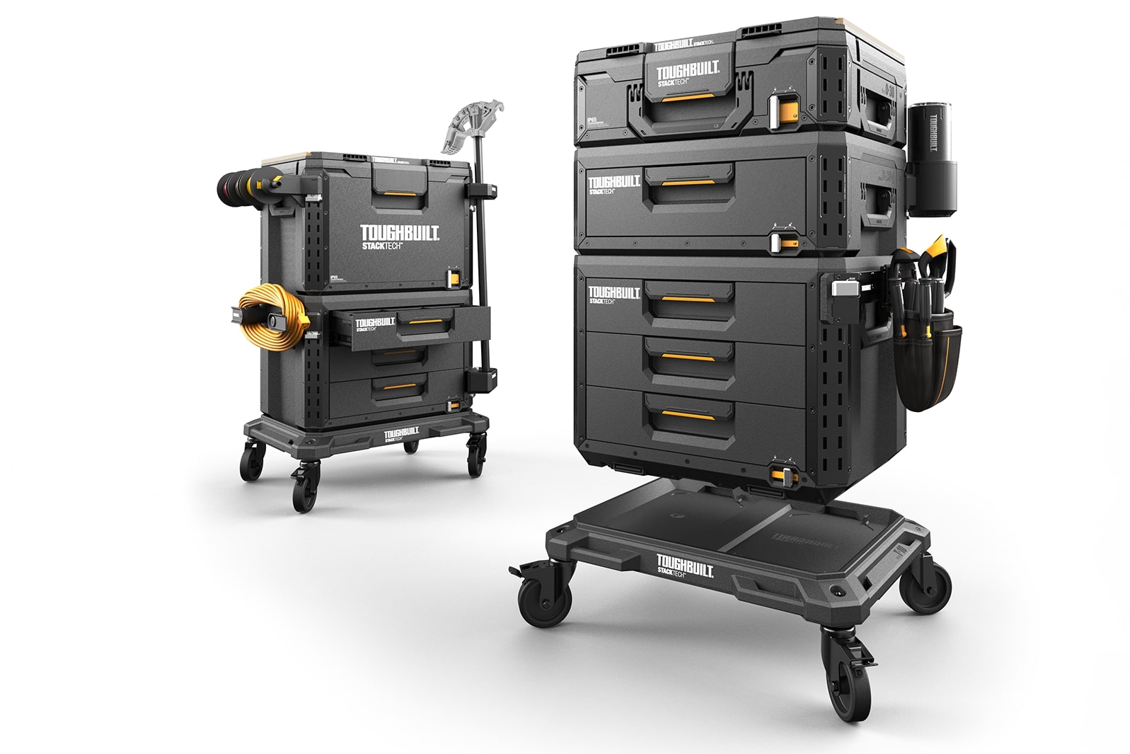 ToughBuilt StackTech zostavy na podvozkoch.